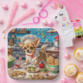 Chihuahua Holiday Baking: Feierliche Weihnachten Pappteller (Party)
