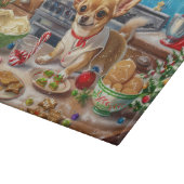 Chihuahua Holiday Baking: Feierliche Weihnachten Schneidebrett (Ecke)