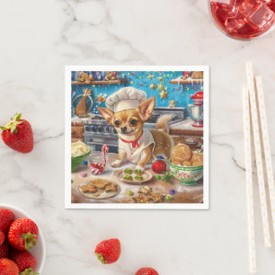 Chihuahua Holiday Baking: Feierliche Weihnachten Serviette