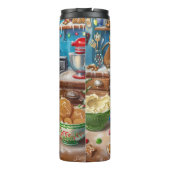 Chihuahua Holiday Baking: Feierliche Weihnachten Thermosbecher (Rückseite)