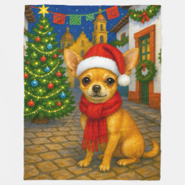 Chihuahua Holiday Fleecedecke