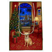 Chihuahua Holiday  Mittlere Geschenktüte (Rückseite)