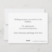 Chihuahua Holiday Postcard Feiertagskarte (Rückseite)