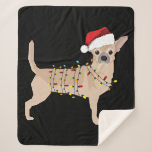 Chihuahua Holiday Weihnachtslicht Sherpadecke