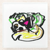 Chihuahua home glasuntersetzer (Vorderseite)