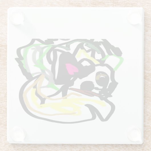 Chihuahua home glasuntersetzer (Rückseite)