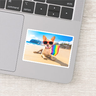 Chihuahua Hund am Strand Aufkleber