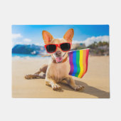 Chihuahua Hund am Strand Fußmatte (Vorderseite)