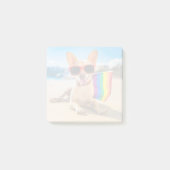 Chihuahua Hund am Strand Post-it Klebezettel (Vorderseite)