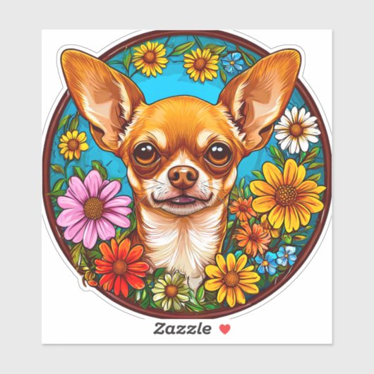 Chihuahua-Hund Aufkleber (Blatt)