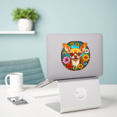 Chihuahua-Hund Aufkleber (Laptop auf Schreibtisch)