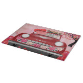 Chihuahua Hund Auto mit Herz Valentins Schneidebrett (Ecke)