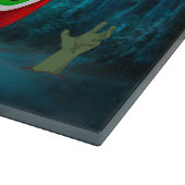 Chihuahua Hund Autofahren Auto Beängstigend Hallow Schneidebrett (Ecke)