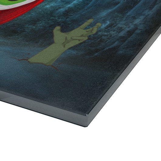 Chihuahua Hund Autofahren Auto Beängstigend Hallow Schneidebrett (Ecke)