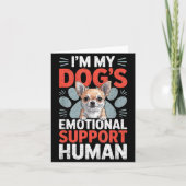 Chihuahua-Hund emotionale Unterstützung Mensch  Karte (Vorderseite)