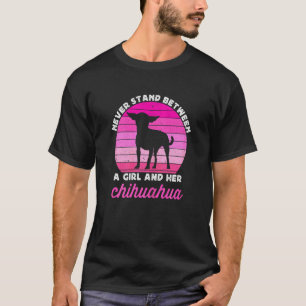 Chihuahua-Hund für Mädchen Retro-Mädchen   Chiwawa T-Shirt