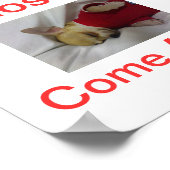 Chihuahua Hund geschlossen Sign Sleeping Poster (Ecke)