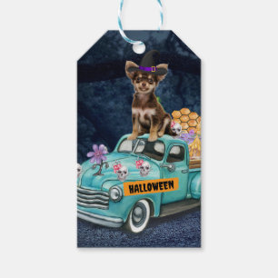 Chihuahua-Hund Halloween-LKW Gruselige Nacht Geschenkanhänger