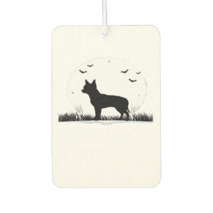 Chihuahua Hund � Halloween Mond Silhouette Klassik Autolufterfrischer