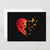 Chihuahua Hund Herz Shirt Funny Animal Graphic T-S Postkarte (Vorne/Hinten)