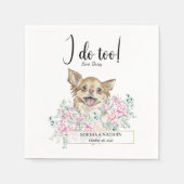 Chihuahua Hund Hochzeitcocktail Napkins Serviette (Vorderseite)