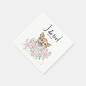 Chihuahua Hund Hochzeitcocktail Napkins Serviette (Ecke)