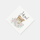 Chihuahua Hund Hochzeitcocktail Napkins Serviette (Ecke)