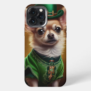 Chihuahua-Hund im St. Patrick's Day-Kleid iPhone 13 Pro Max Hülle