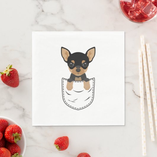 Chihuahua-Hund in Pocket Serviette (Beispiel)