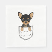 Chihuahua-Hund in Pocket Serviette (Vorderseite)