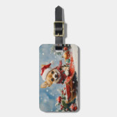 Chihuahua Hund in Sledge Let it Schnee Weihnachten Gepäckanhänger (Vorderseite vertikal)