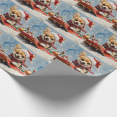 Chihuahua Hund in Sledge Let it Schnee Weihnachten Geschenkpapier (Ecke)