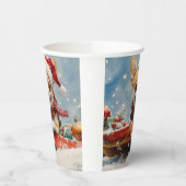 Chihuahua Hund in Sledge Let it Schnee Weihnachten Pappbecher (Links)