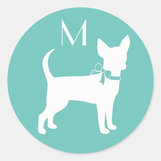 Chihuahua Hund Klassischer Rundsticker Runder Aufkleber (Vorderseite)