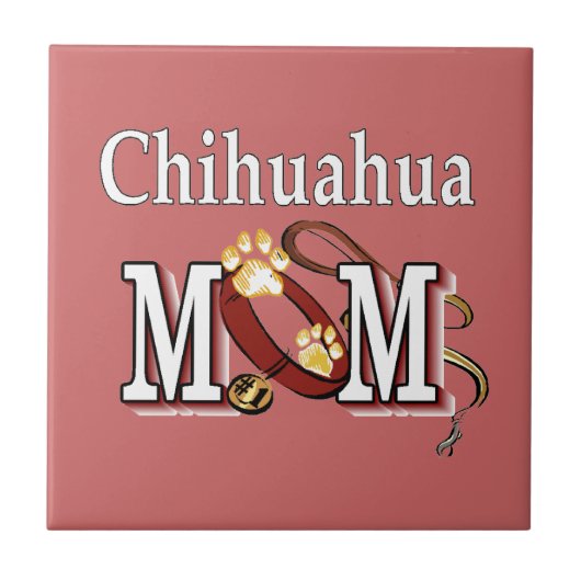 Chihuahua Hund Mama Geschenke Fliese (Vorderseite)