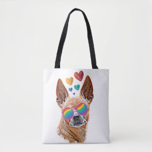 Chihuahua-Hund mit Herzen Valentinstag Tasche