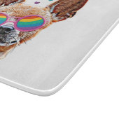 Chihuahua Hund mit HerzValentinstag Schneidebrett (Ecke)