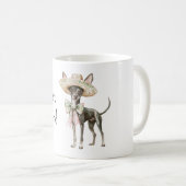 Chihuahua-Hund mit Hut bester Freund   Kaffeetasse (VorderseiteRechts)