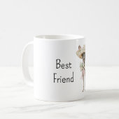 Chihuahua-Hund mit Hut bester Freund   Kaffeetasse (Vorderseite Links)