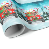 Chihuahua Hund mit Weihnachtsgeschenken Geschenkpapier (Rolleneckpunkt)