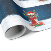 Chihuahua Hund mit Weihnachtsgeschenken Geschenkpapier (Rolleneckpunkt)
