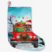 Chihuahua Hund mit Weihnachtsgeschenken Kleiner Weihnachtsstrumpf (Vorderseite)