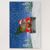 Chihuahua Hund mit Weihnachtsgeschenken Puzzle (Vertikal)