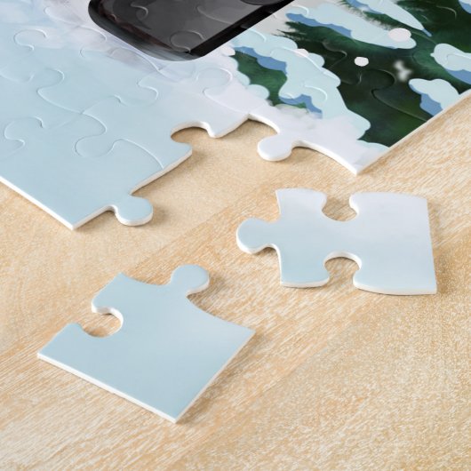 Chihuahua Hund mit Weihnachtsgeschenken Puzzle (Seite)