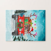 Chihuahua Hund mit Weihnachtsgeschenken Puzzle (Horizontal)