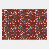 Chihuahua Hund mit Weihnachtsmannmütze Weihnachten Geschenkpapier Set (Vorderseite 2)