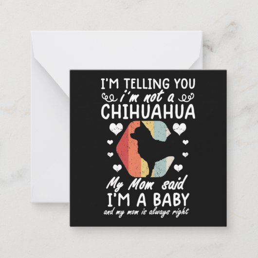 Chihuahua-Hund Mitteilungskarte (Vorderseite)