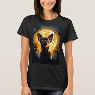 Chihuahua-Hund-Mond-Silhouette-Halloween-lustig-bö T-Shirt