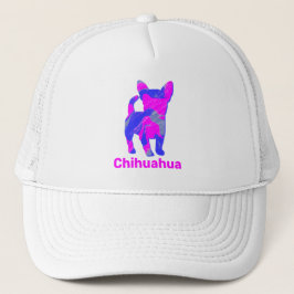 Chihuahua Hund Niedlich rosa Silhouette Custom Truckerkappe
