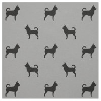 Chihuahua Hund Rasse Silhouetten Grau und Schwarz